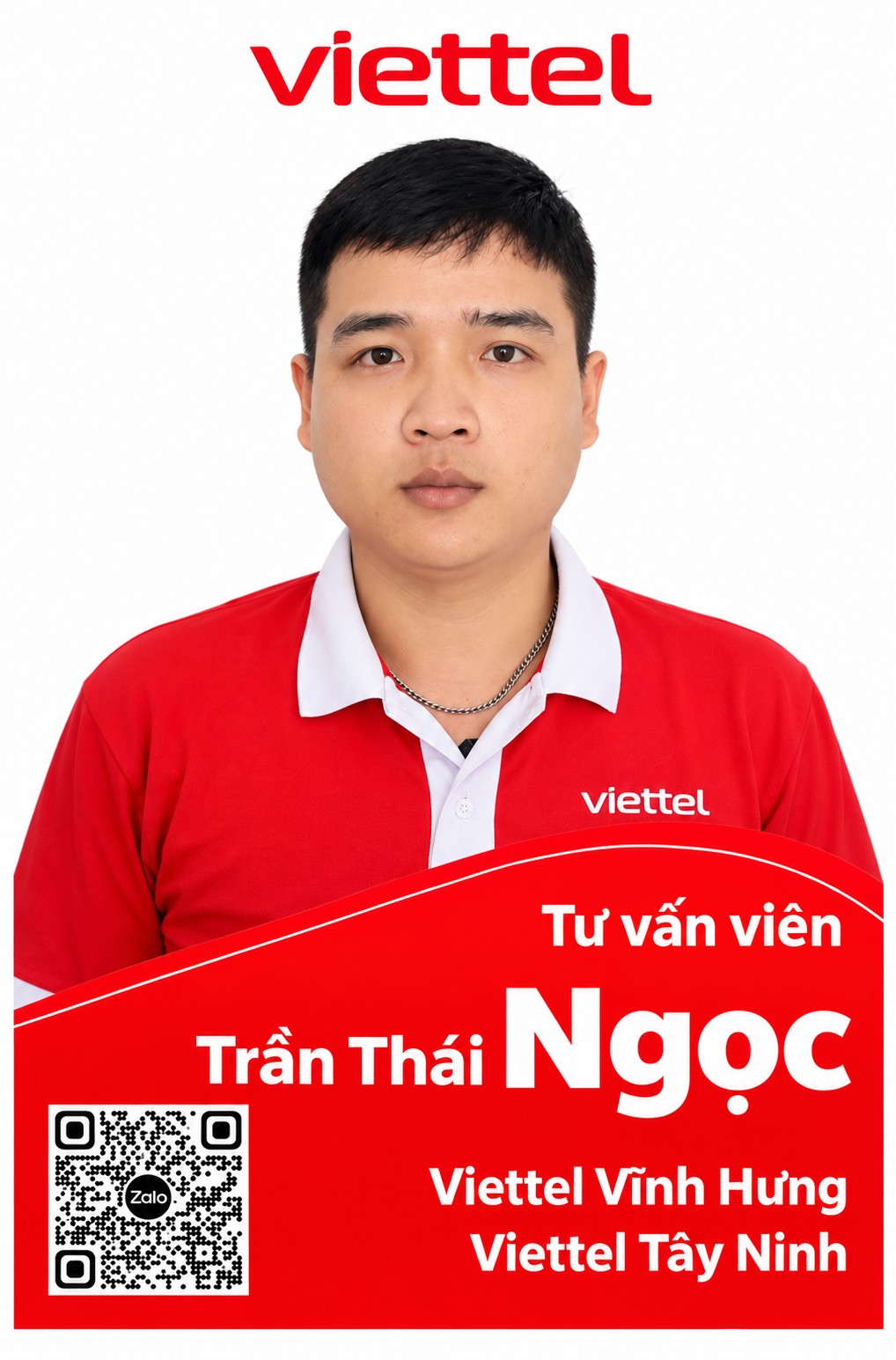 Tư vấn viên Trần Thái Ngọc - Viettel Khu vực Vĩnh Hưng